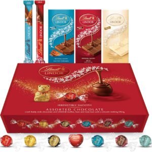 (Envío gratuito)A nivel  Lindt Lindor Luxury Christmas Hamper Box – Chocolate Gift Truffles with a Smooth Melting Filling – Chocolates Bars and Tablets – Assorted Flavours