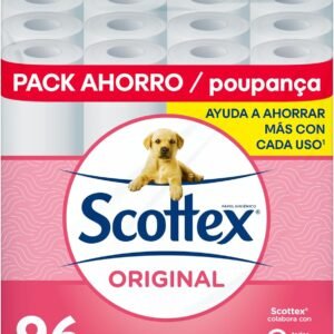 （Envío gratis）Scottex Papel Higiénico Original 96 rollos, 6 packs de 16 rollos